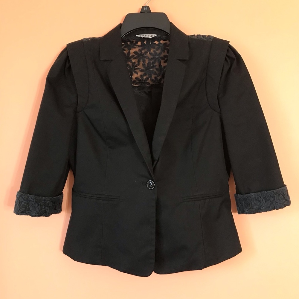 Black Satin Women's Jacket - Picture 3 of 12